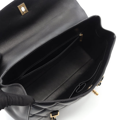 マトラッセ チェーンショルダーバッグ チェーントートバッグ ラムスキン ブラック ゴールド金具 シャネル バッグ CHANEL