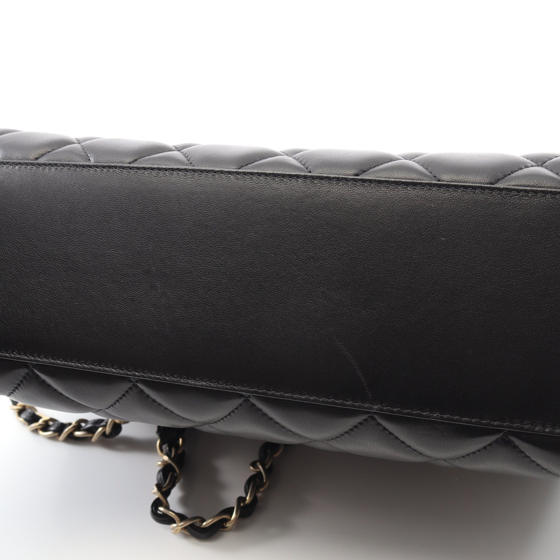 マトラッセ チェーンショルダーバッグ チェーントートバッグ ラムスキン ブラック ゴールド金具 シャネル バッグ CHANEL