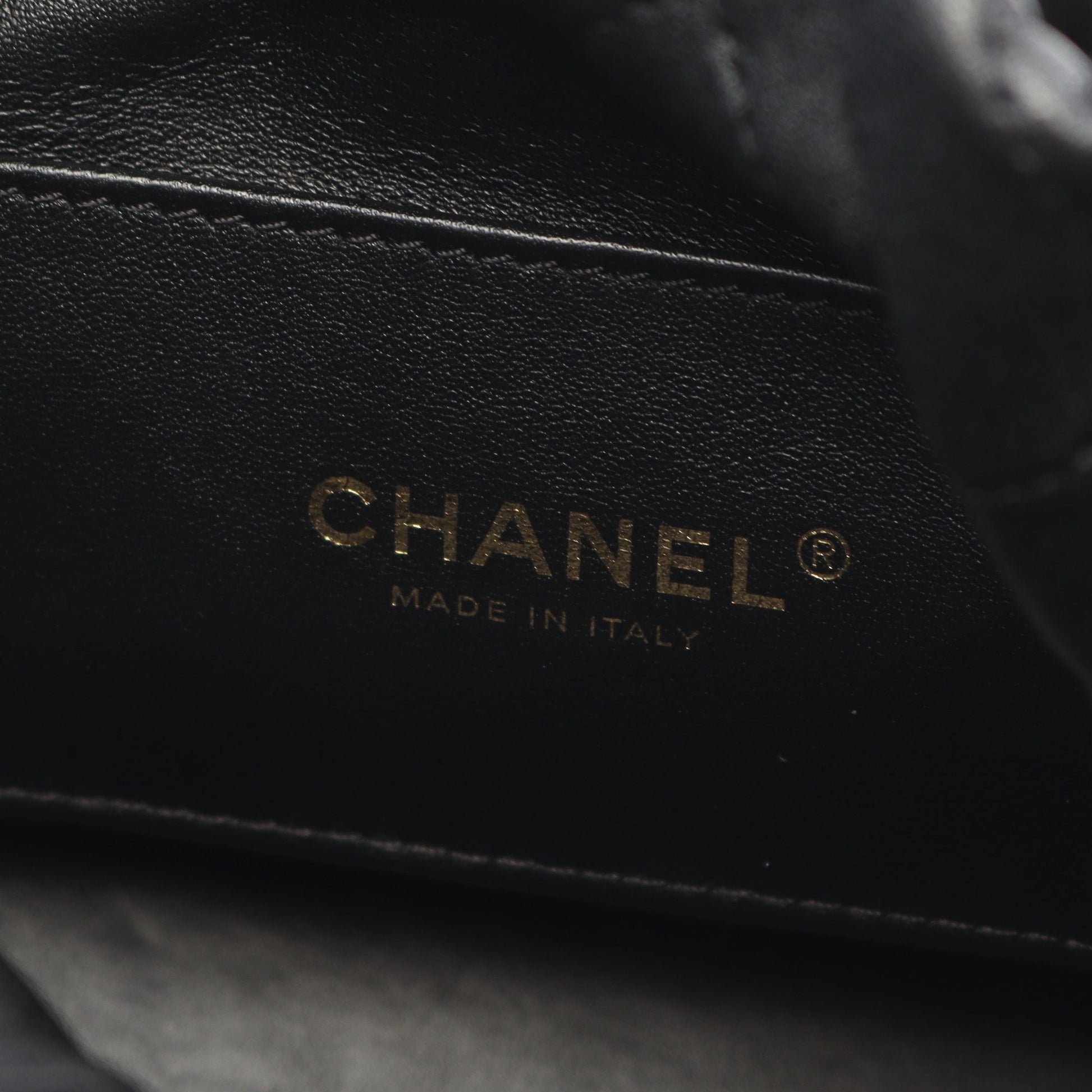 マトラッセ チェーンショルダーバッグ ラムスキン ブラック ゴールド金具 2WAY 巾着 シャネル バッグ CHANEL