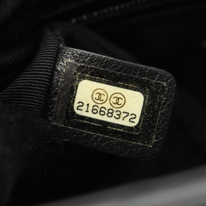 マトラッセ チェーンショルダーバッグ ラムスキン ブラック アンティークシルバー金具 シャネル バッグ CHANEL