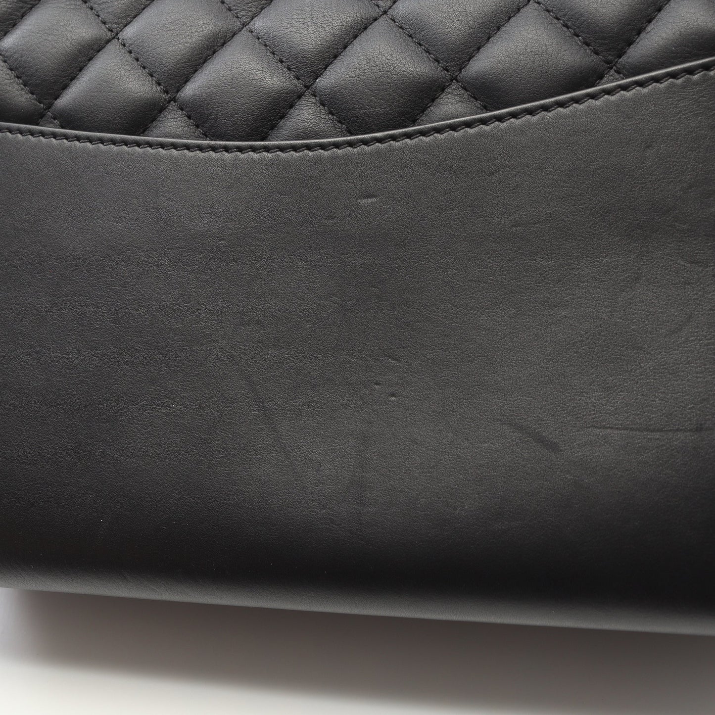 マトラッセ チェーンショルダーバッグ ラムスキン ブラック アンティークシルバー金具 シャネル バッグ CHANEL