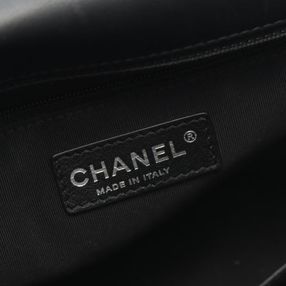 マトラッセ チェーンショルダーバッグ ラムスキン ブラック アンティークシルバー金具 シャネル バッグ CHANEL
