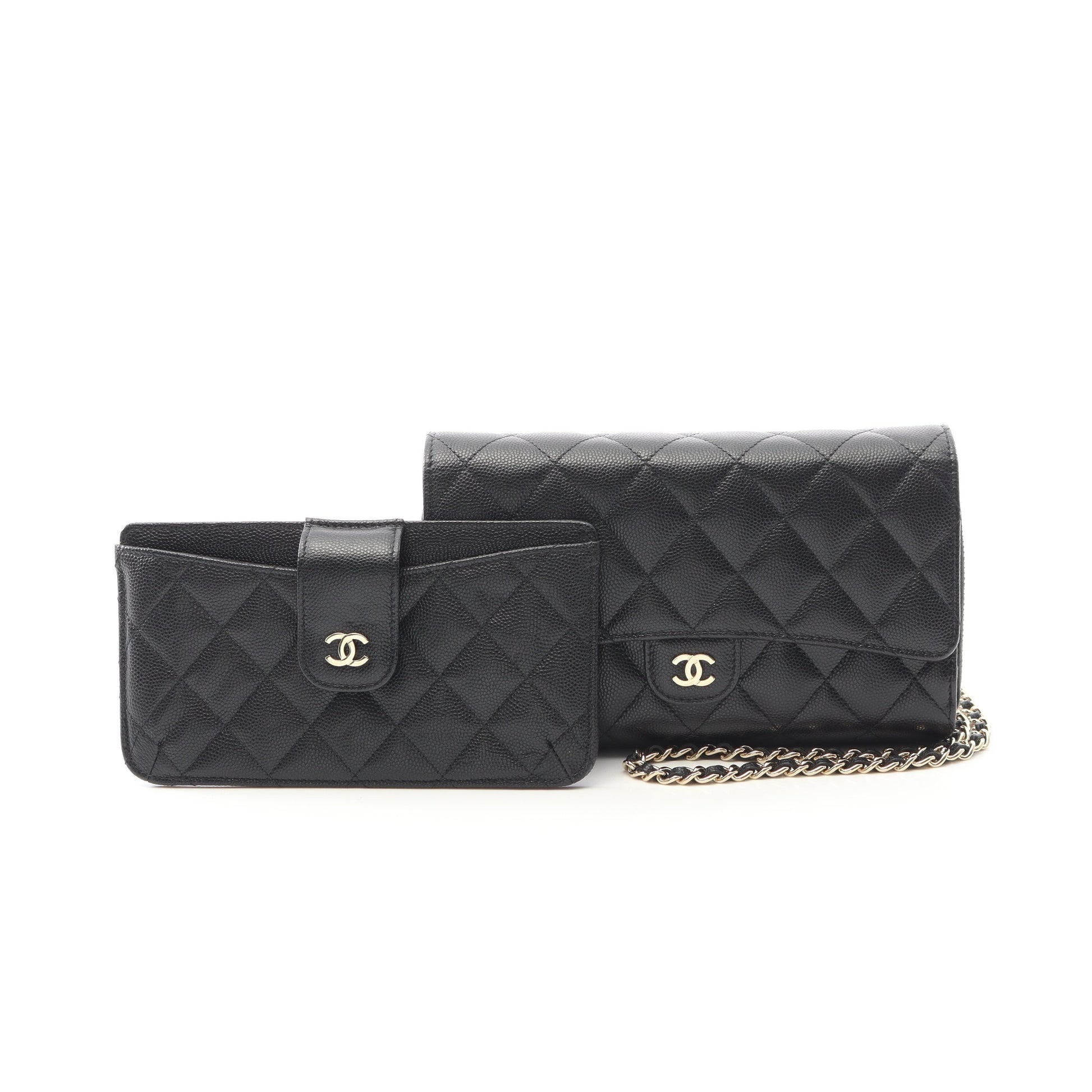 マトラッセ チェーンウォレット キャビアスキン ブラック ゴールド金具 シャネル バッグ CHANEL