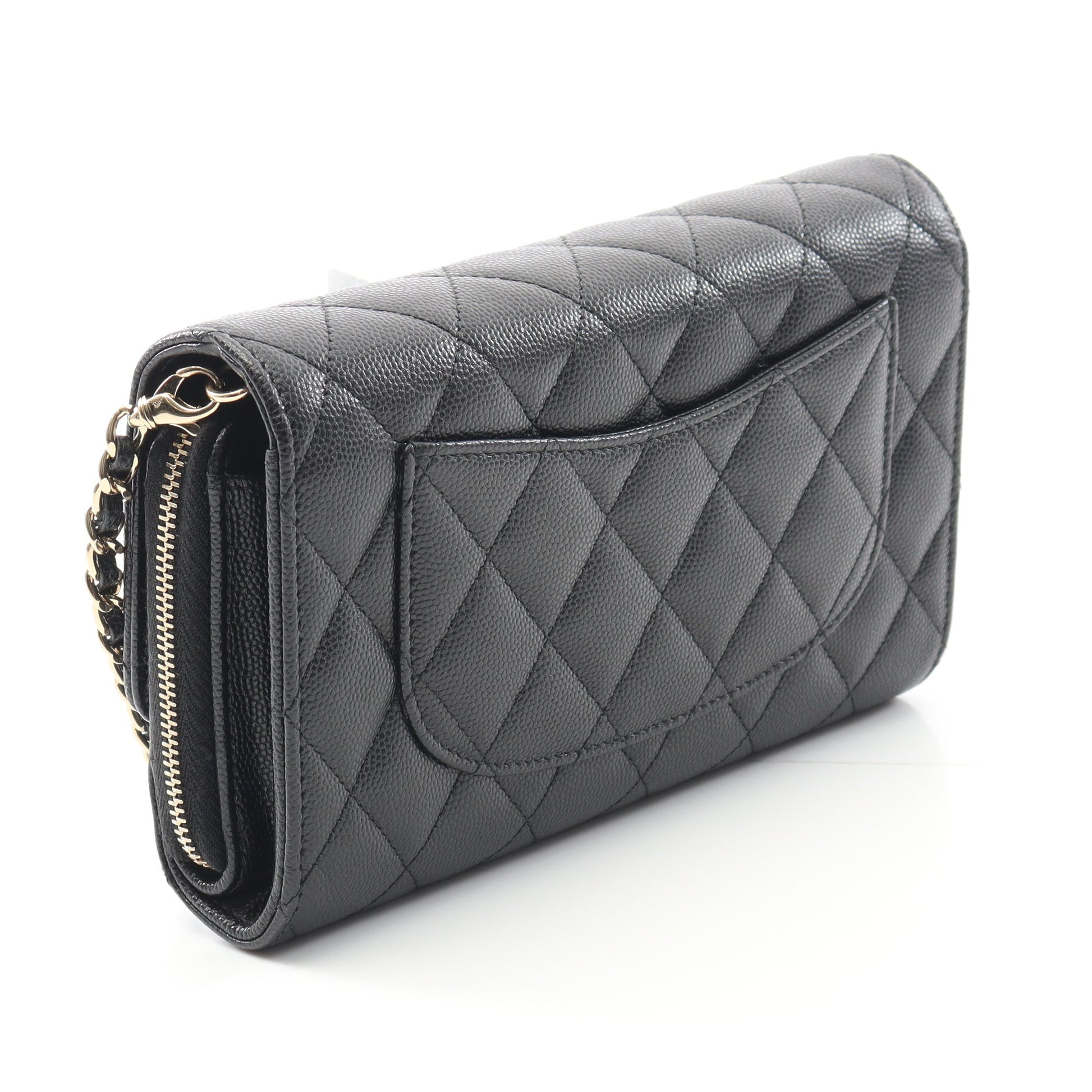 マトラッセ チェーンウォレット キャビアスキン ブラック ゴールド金具 シャネル バッグ CHANEL