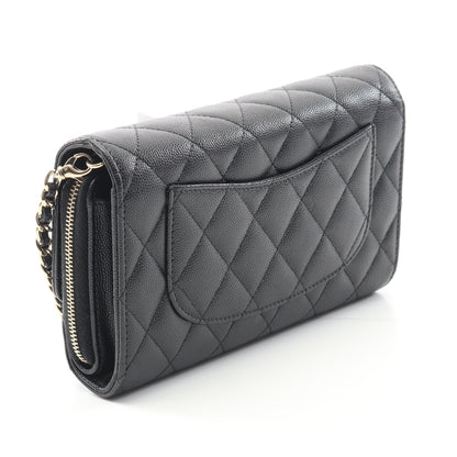 マトラッセ チェーンウォレット キャビアスキン ブラック ゴールド金具 シャネル バッグ CHANEL
