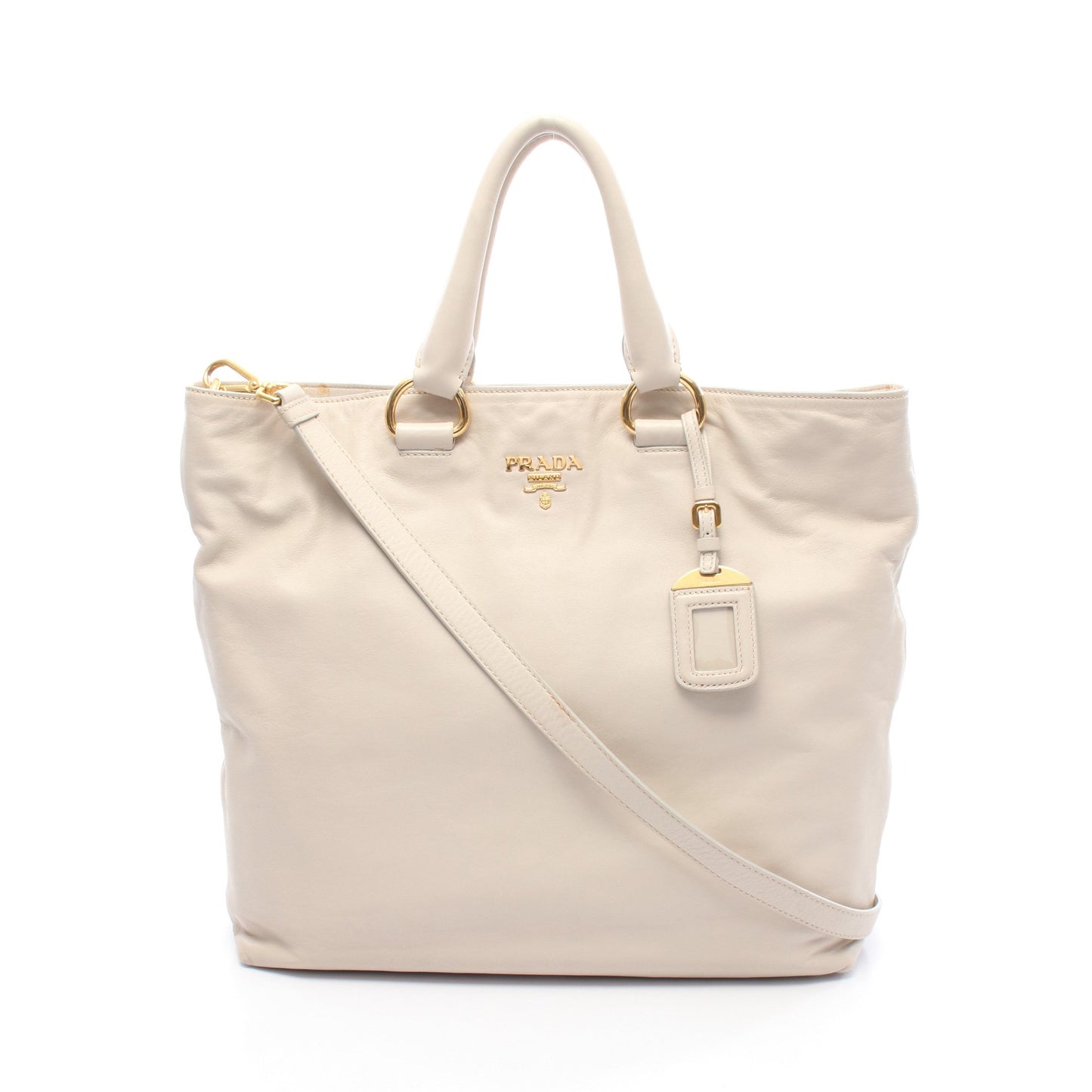VIT.DAINO ハンドバッグ トートバッグ レザー アイボリー 2WAY プラダ バッグ PRADA