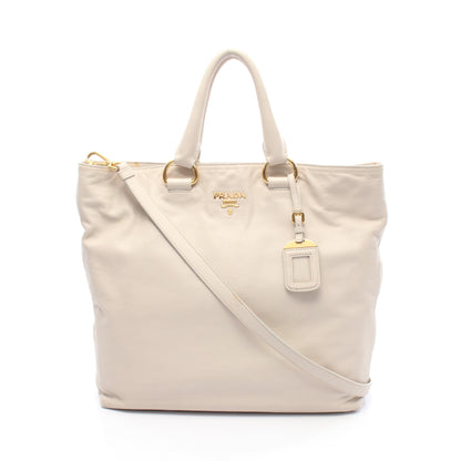 VIT.DAINO ハンドバッグ トートバッグ レザー アイボリー 2WAY プラダ バッグ PRADA