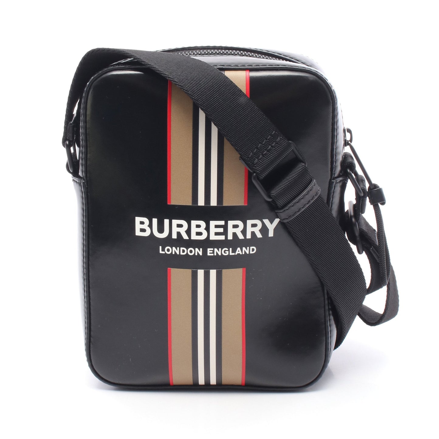 THORNTON ノバチェック ショルダーバッグ コーティングキャンバス ブラック マルチカラー バーバリー バッグ BURBERRY