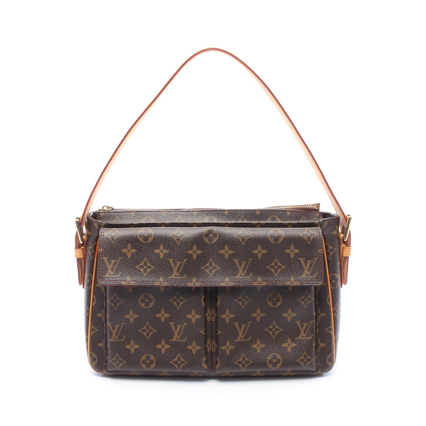 ヴィバシテGM モノグラム ショルダーバッグ PVC レザー ブラウン ルイヴィトン バッグ LOUIS VUITTON