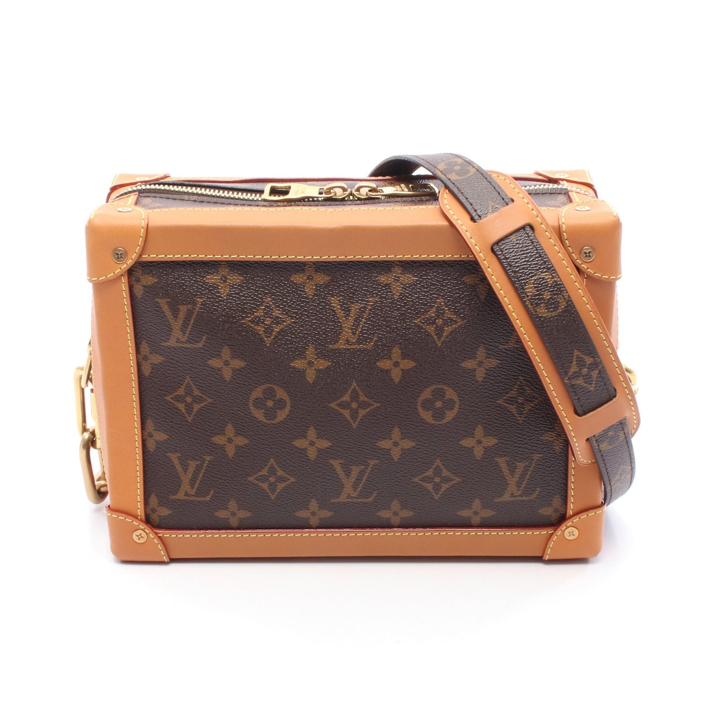ソフトトランク チェーンショルダーバッグ PVC レザー ブラウン ルイヴィトン バッグ LOUIS VUITTON