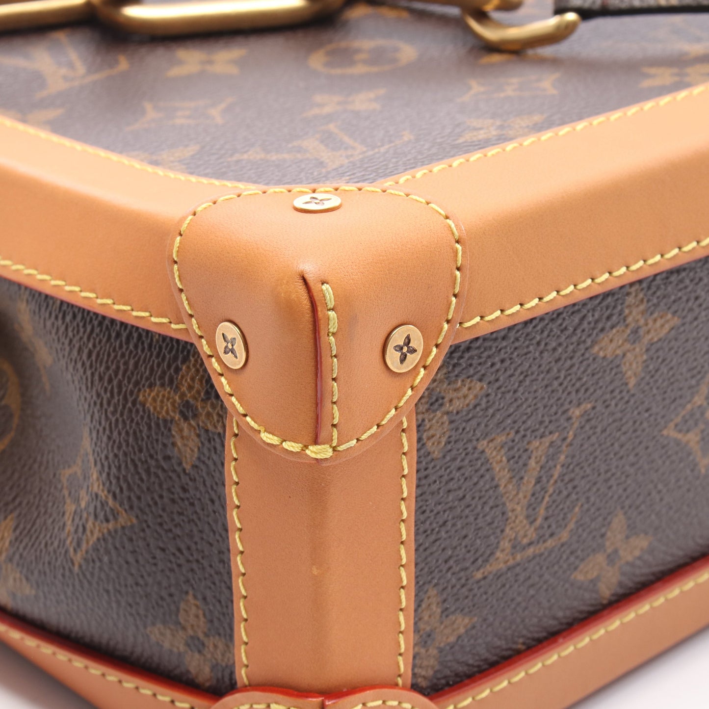 ソフトトランク チェーンショルダーバッグ PVC レザー ブラウン ルイヴィトン バッグ LOUIS VUITTON