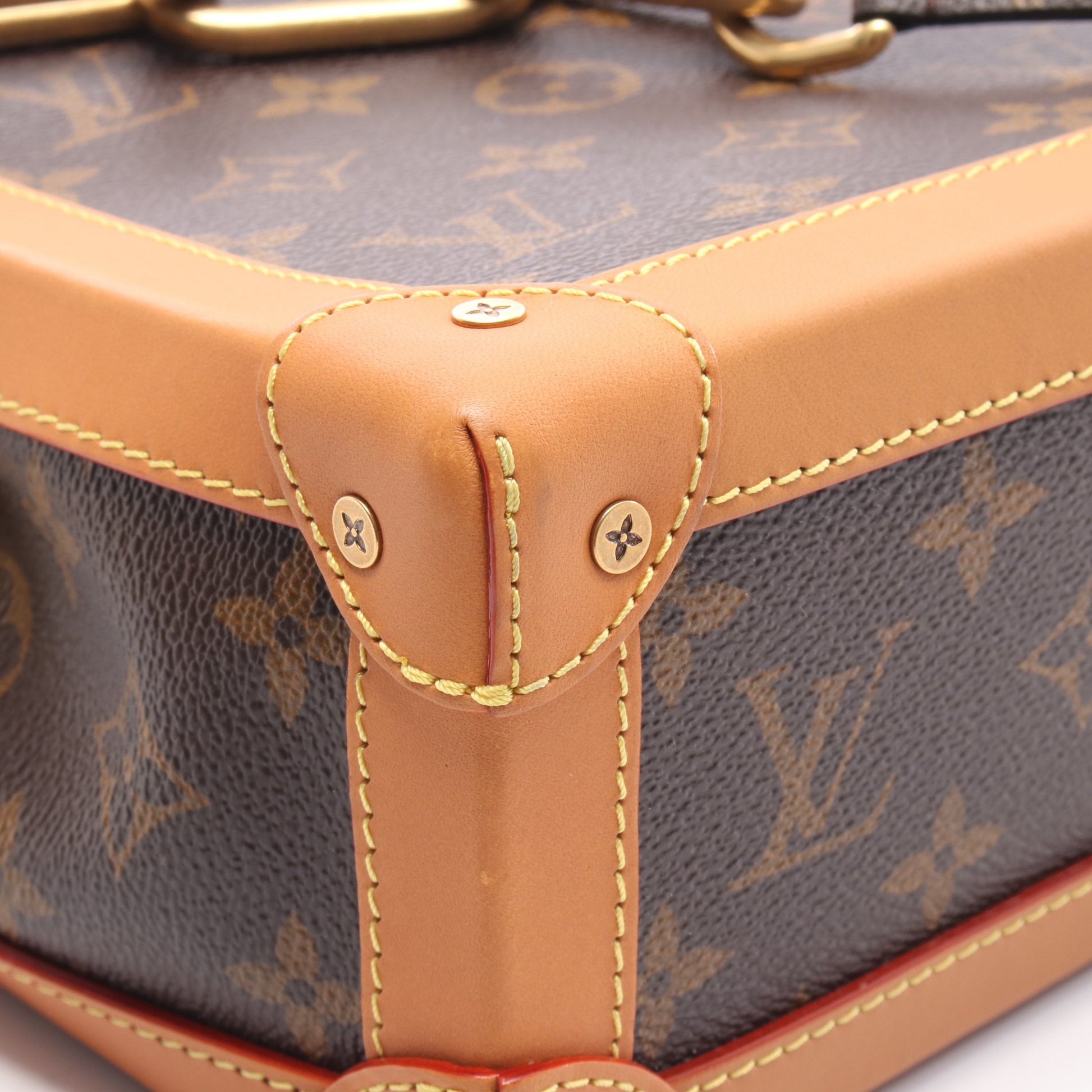 ソフトトランク チェーンショルダーバッグ PVC レザー ブラウン ルイヴィトン バッグ LOUIS VUITTON