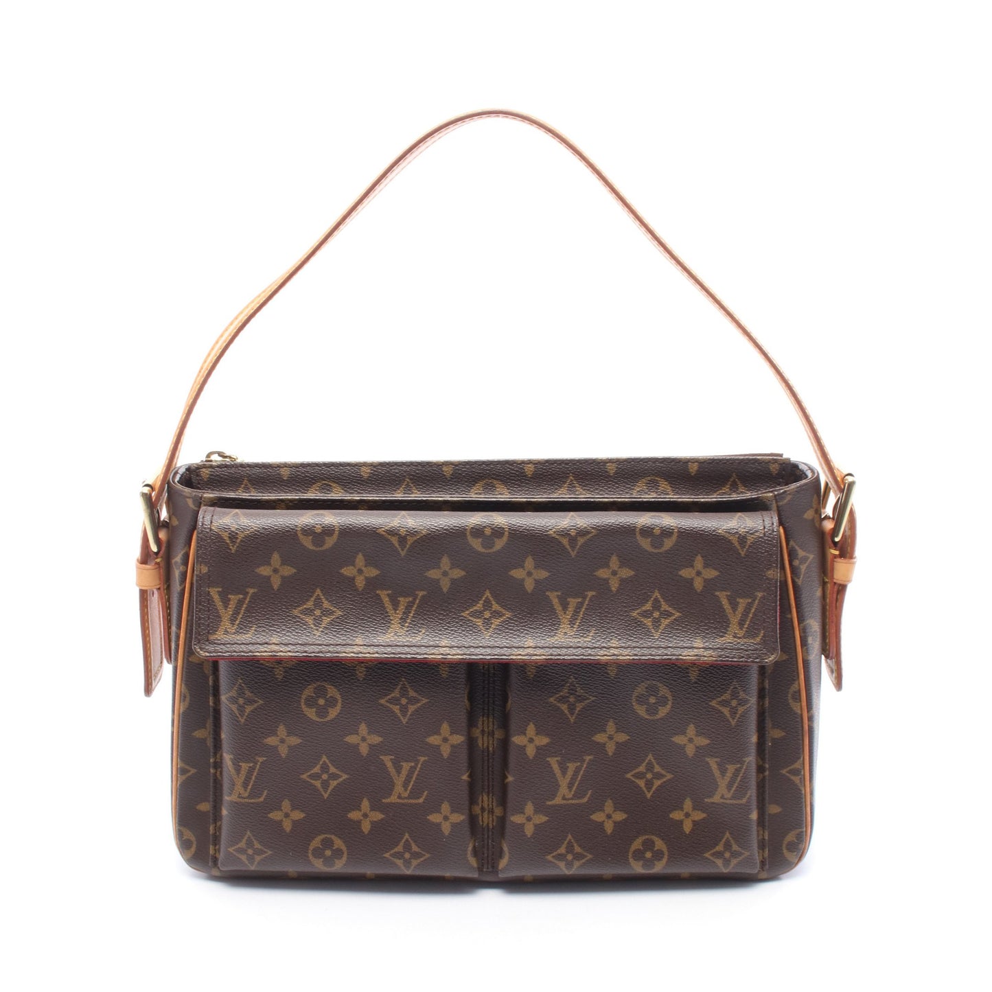 ヴィバシテGM モノグラム ショルダーバッグ PVC レザー ブラウン ルイヴィトン バッグ LOUIS VUITTON