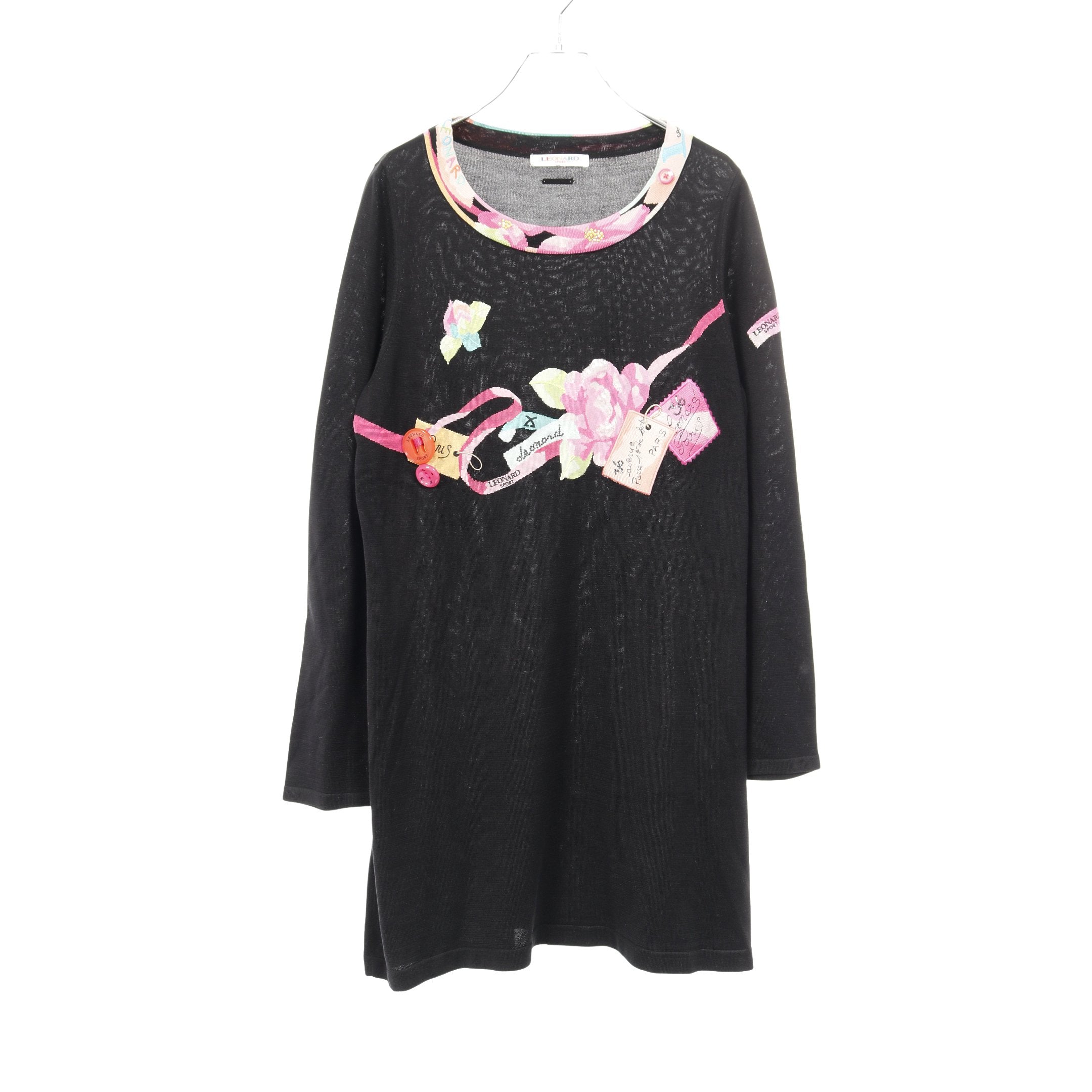 レオナール ワンピース 花柄 シルク LEONARD - 【天然シルク