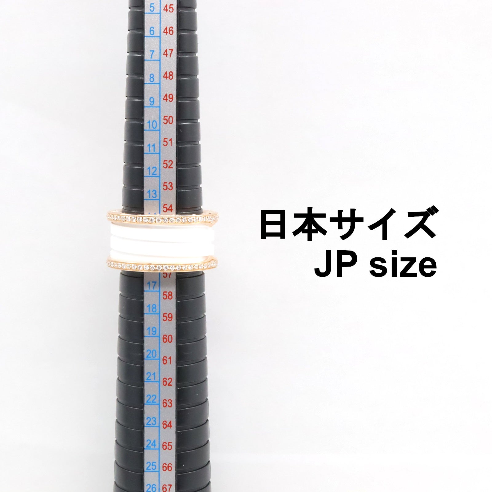 B-zero1 ビーゼロワン リング 4バンド ダイヤ リング 指輪 K18PG（ピンクゴールド） ダイヤモンド セラミック クリア ブルガリ アクセサリー BVLGARI