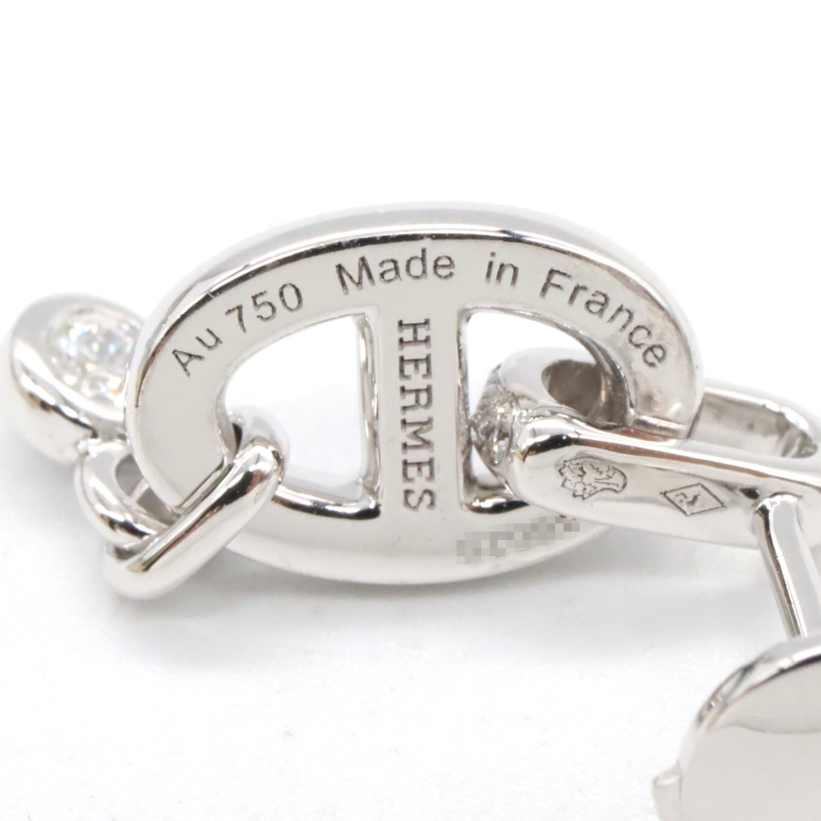 シェーヌダンクルドロップピアス ダイヤ ピアス K18WG（ホワイトゴールド） ダイヤモンド クリア エルメス アクセサリー HERMES