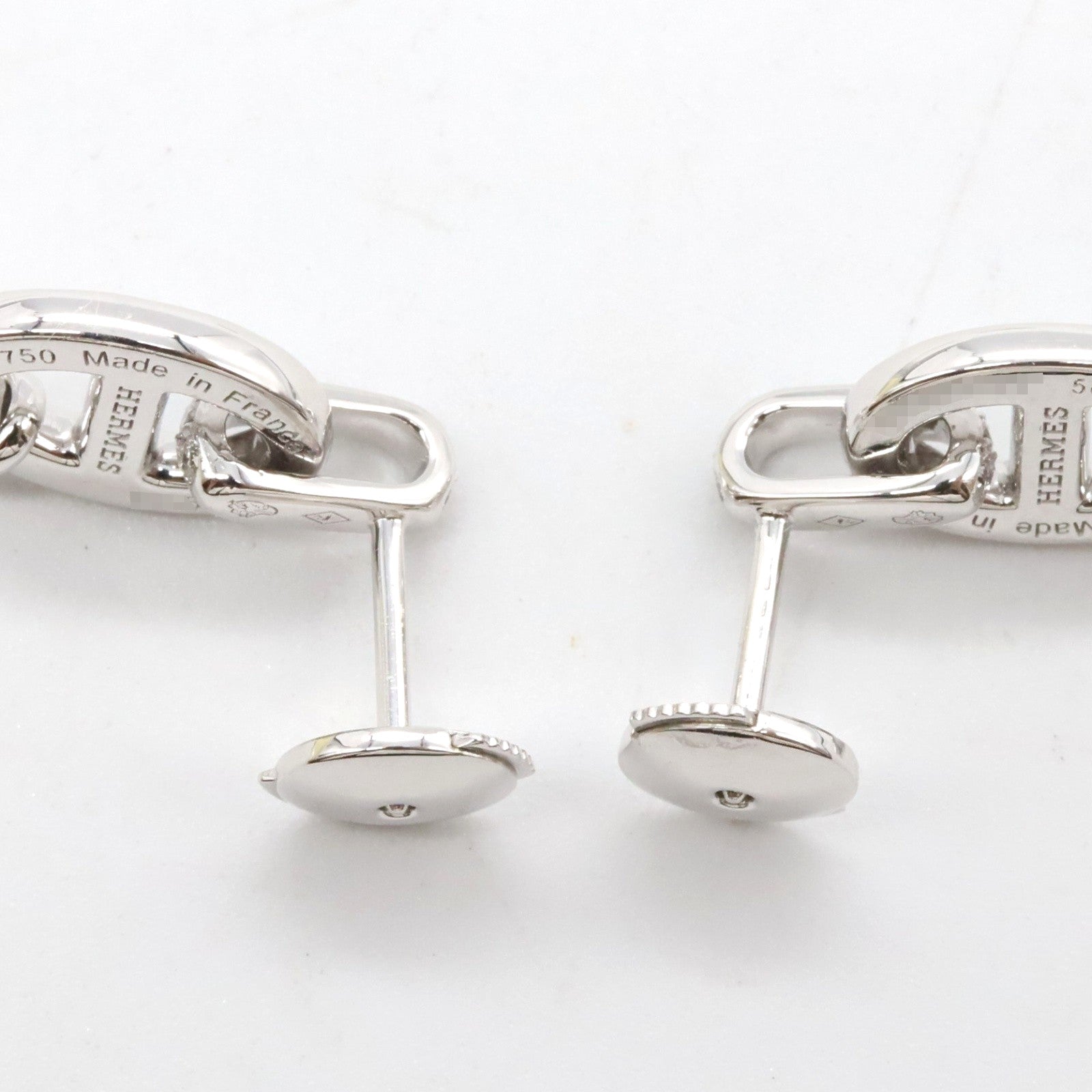 シェーヌダンクルドロップピアス ダイヤ ピアス K18WG（ホワイトゴールド） ダイヤモンド クリア エルメス アクセサリー HERMES