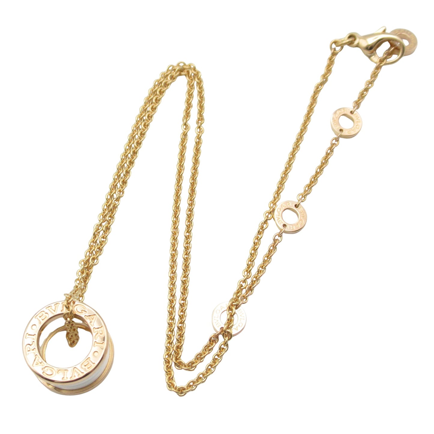B-zero1 ネックレス セラミック ネックレス K18PG（ピンクゴールド） セラミック ホワイト ブルガリ アクセサリー BVLGARI