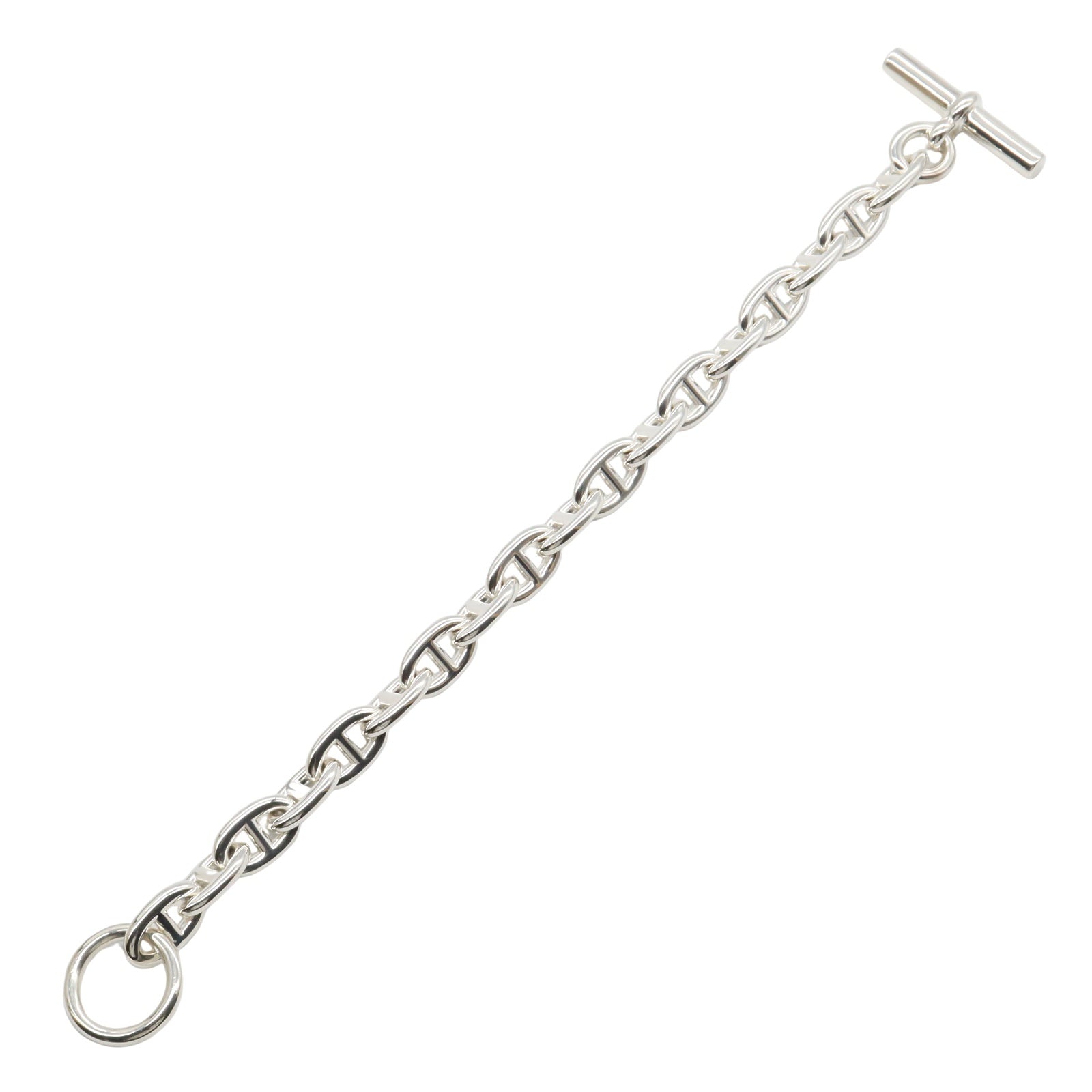 シェーヌダンクルMM 18コマ ブレスレット シルバー925 シルバー エルメス アクセサリー HERMES