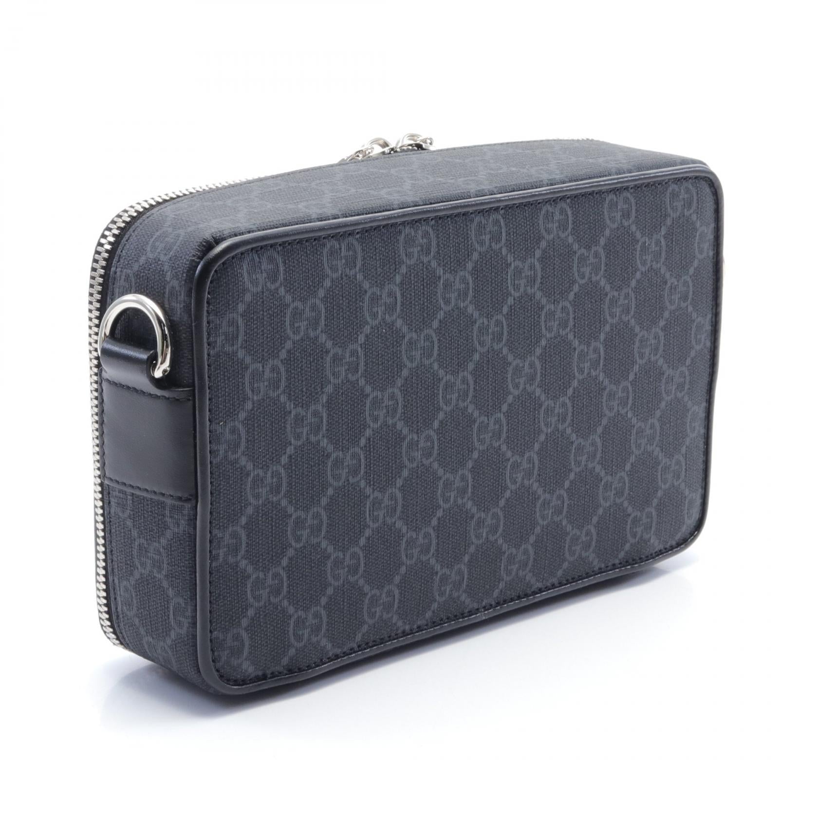 GGスプリーム ショルダーバッグ PVCコーティングキャンバス レザー