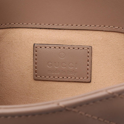 GGマーモント スーパーミニバッグ ショルダーバッグ レザー ピンク グッチ バッグ GUCCI