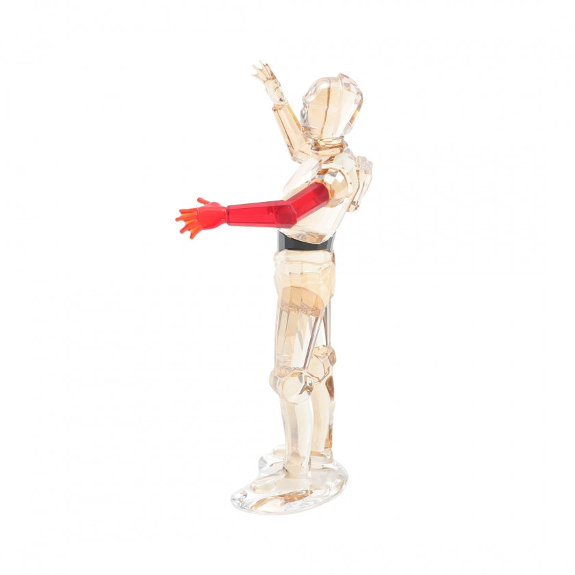 スターウォーズ C3PO 置物 インテリア クリスタル ベージュ レッド スワロフスキー 財布・小物 SWAROVSKI