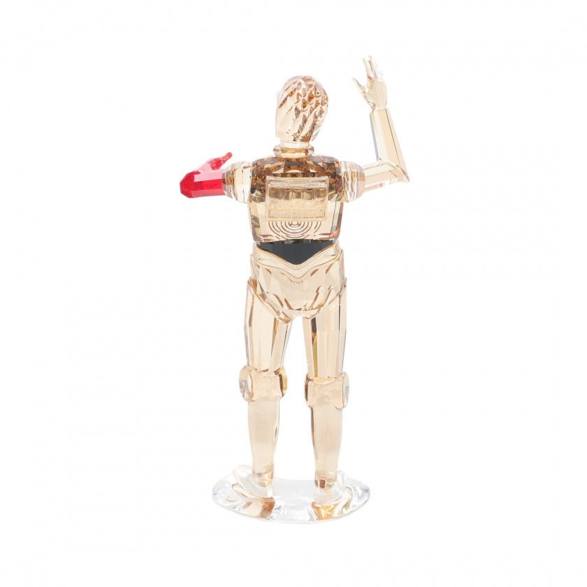 スターウォーズ C3PO 置物 インテリア クリスタル ベージュ レッド スワロフスキー 財布・小物 SWAROVSKI