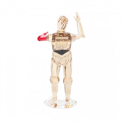 スターウォーズ C3PO 置物 インテリア クリスタル ベージュ レッド スワロフスキー 財布・小物 SWAROVSKI