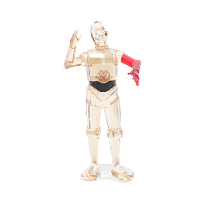 スターウォーズ C3PO 置物 インテリア クリスタル ベージュ レッド スワロフスキー 財布・小物 SWAROVSKI