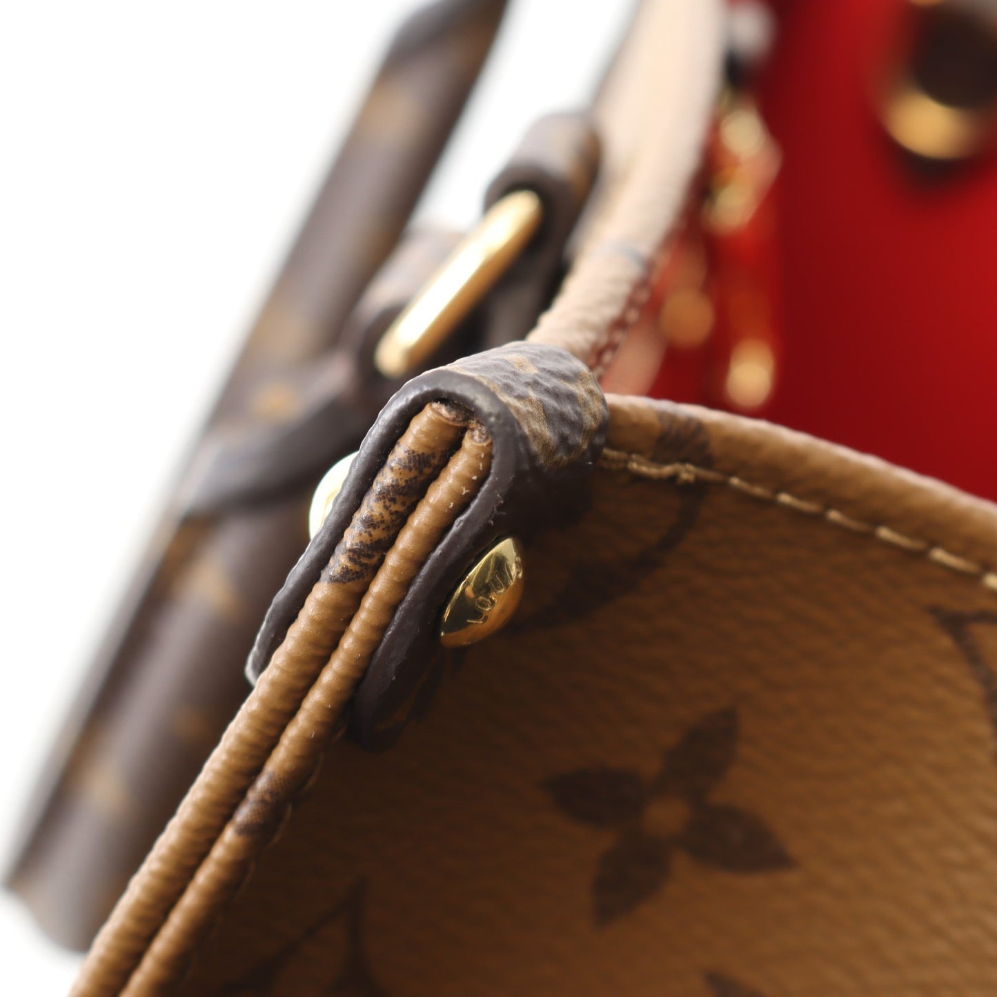 オンザゴーPM モノグラムジャイアント リバース ハンドバッグ PVC ブラウン ベージュ 2WAY ルイヴィトン バッグ LOUIS VUITTON