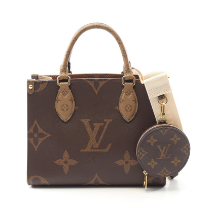 オンザゴーPM モノグラムジャイアント リバース ハンドバッグ PVC ブラウン ベージュ 2WAY ルイヴィトン バッグ LOUIS VUITTON