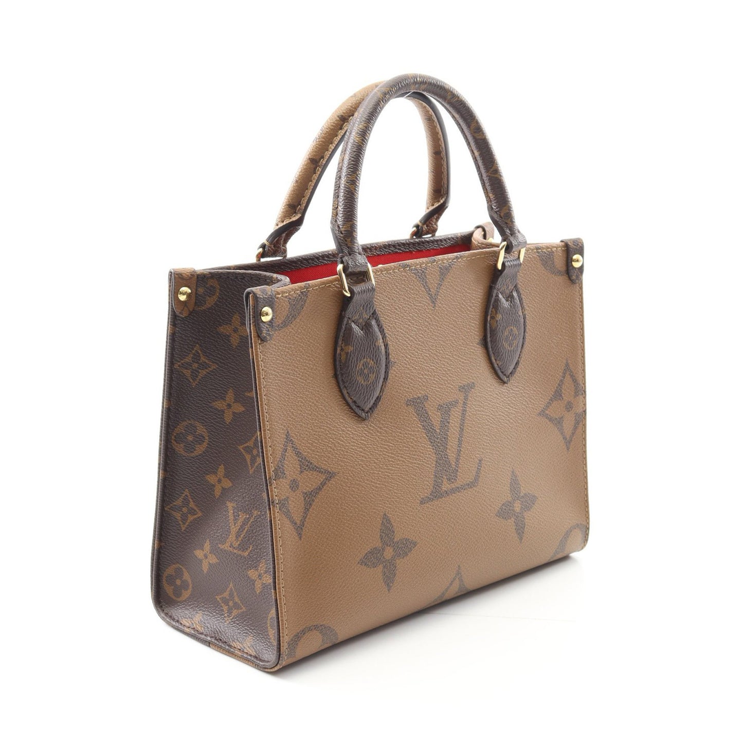 オンザゴーPM モノグラムジャイアント リバース ハンドバッグ PVC ブラウン ベージュ 2WAY ルイヴィトン バッグ LOUIS VUITTON