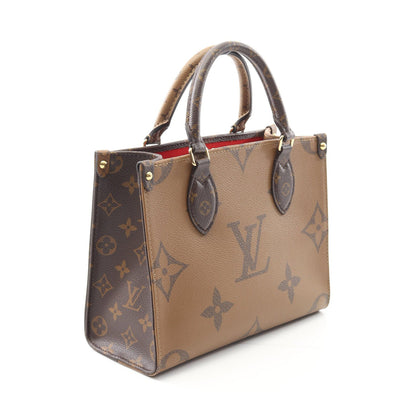 オンザゴーPM モノグラムジャイアント リバース ハンドバッグ PVC ブラウン ベージュ 2WAY ルイヴィトン バッグ LOUIS VUITTON