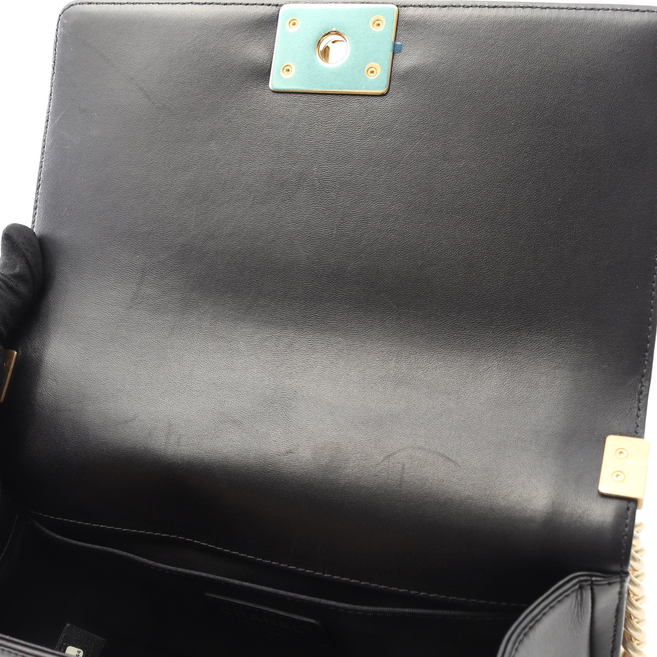 ボーイシャネル チェーンショルダーバッグ ラムスキン ブラック