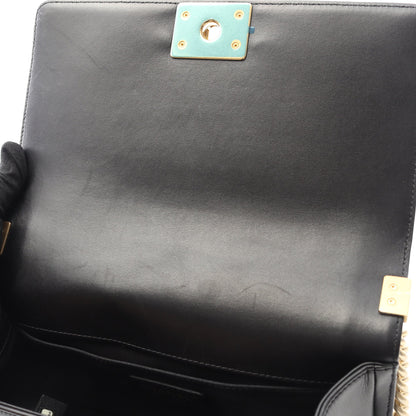 ボーイシャネル チェーンショルダーバッグ ラムスキン ブラック ゴールド金具 シャネル バッグ CHANEL