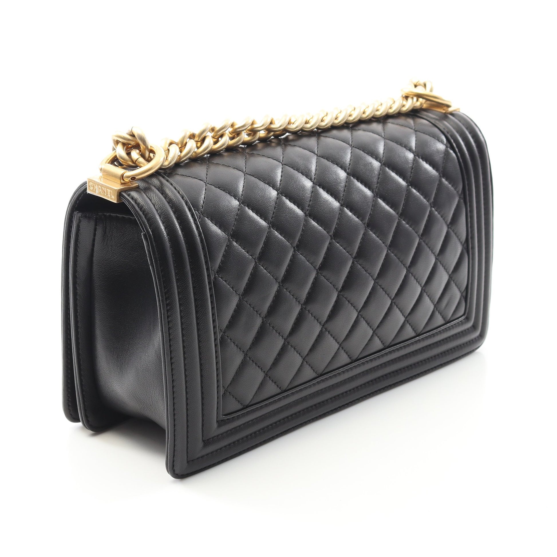 ボーイシャネル チェーンショルダーバッグ ラムスキン ブラック ゴールド金具 シャネル バッグ CHANEL