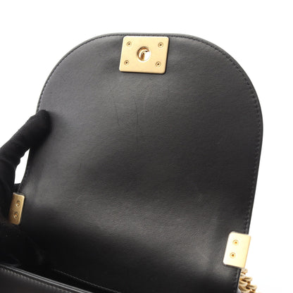 ボーイシャネル スモール チェーンショルダーバッグ ラムスキン ブラック ゴールド金具 シャネル バッグ CHANEL