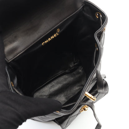 マトラッセ バックパック リュックサック ラムスキン ブラック ゴールド金具 シャネル バッグ CHANEL
