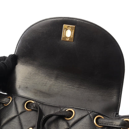 マトラッセ バックパック リュックサック ラムスキン ブラック ゴールド金具 シャネル バッグ CHANEL