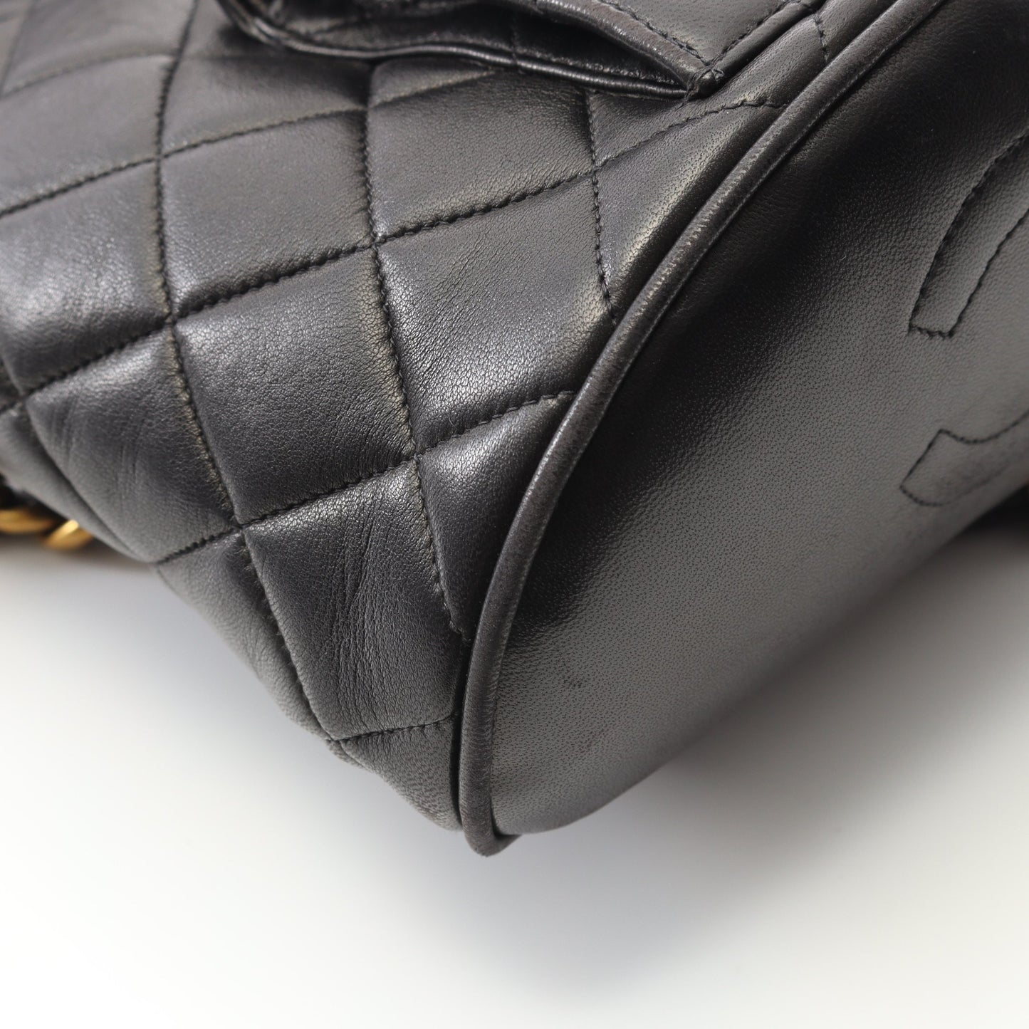 マトラッセ バックパック リュックサック ラムスキン ブラック ゴールド金具 シャネル バッグ CHANEL