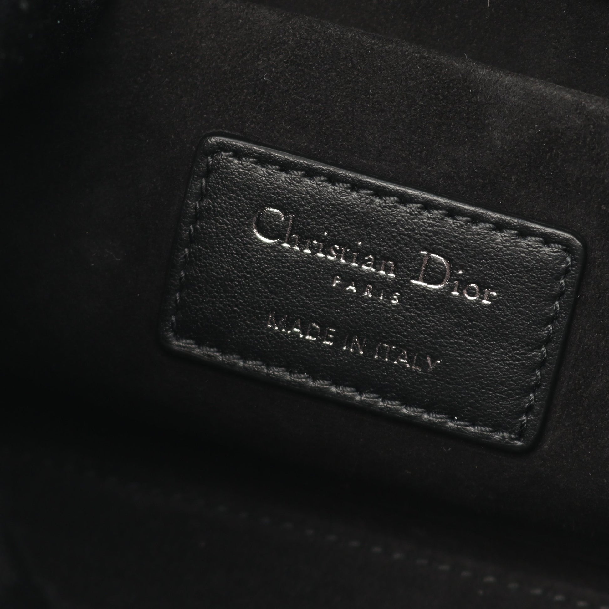 LADY D-JOY ミディアム ハンドバッグ キャンバス ブラック ビーズ 3WAY クリスチャンディオール バッグ Christian Dior