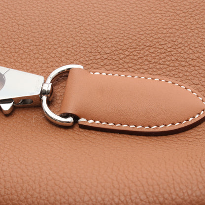 アルソン スリム ゴールド ショルダーバッグ トゴ ブラウン シルバー金具 K刻印 エルメス バッグ HERMES