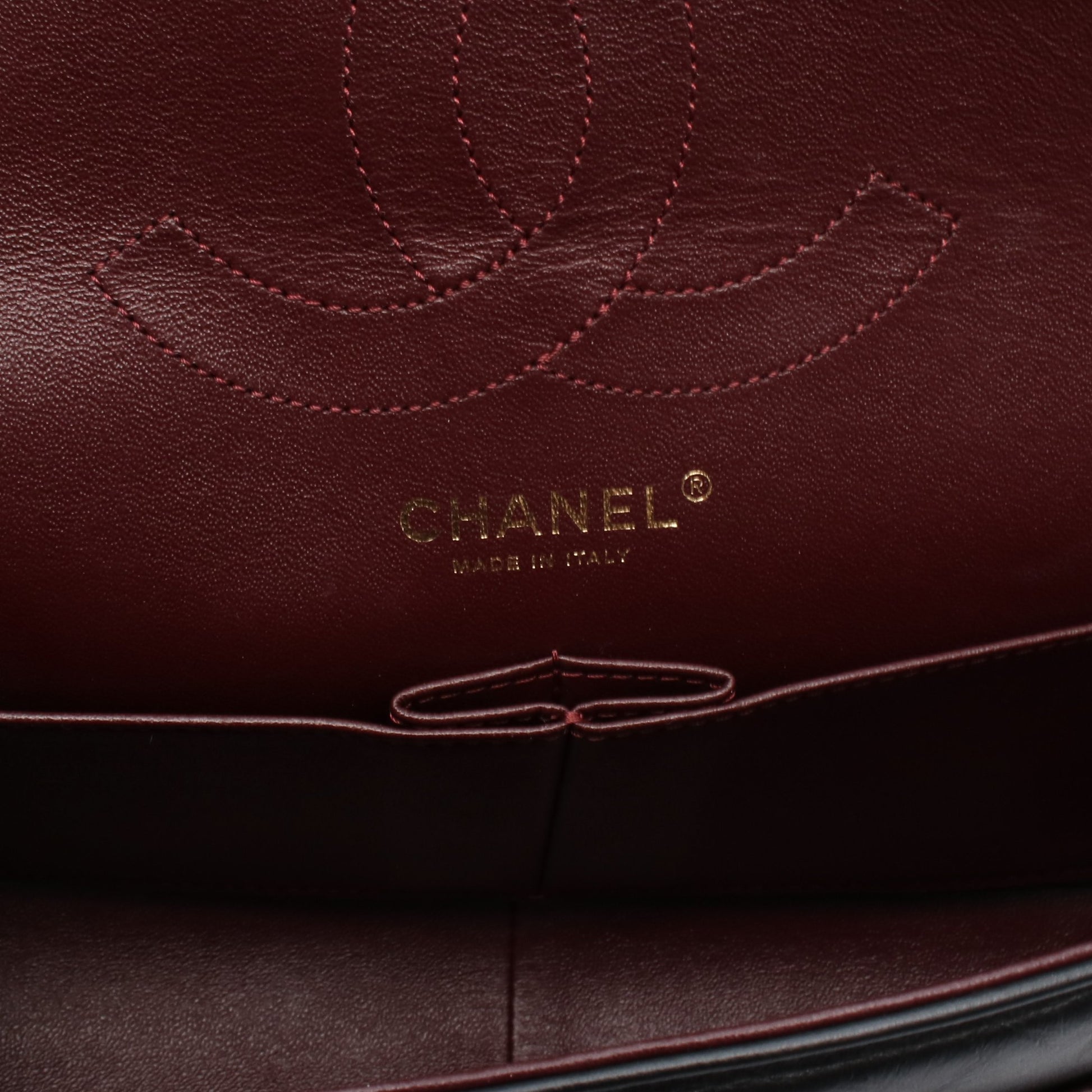 2.55 マトラッセ Wフラップ Wチェーンショルダーバッグ レザー ブラック ゴールド金具 シャネル バッグ CHANEL