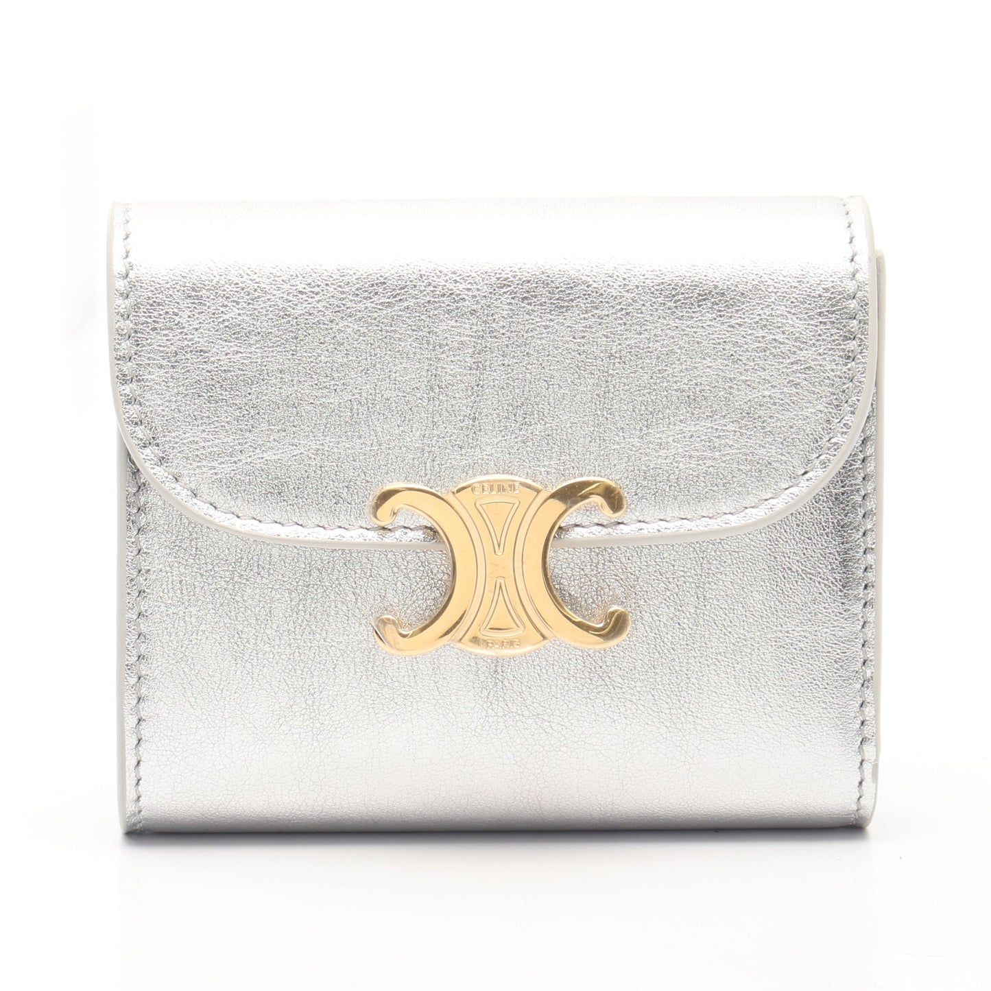 極美品】セリーヌ トリオンフ スモールフラップウォレット 折財布  