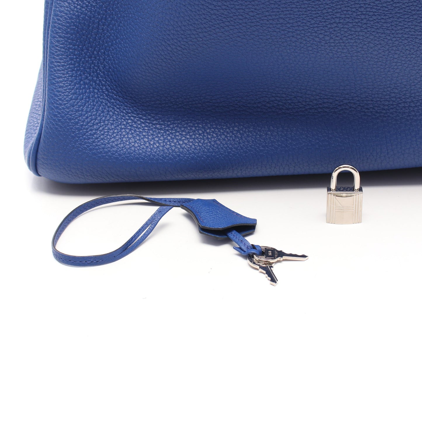 バーキン40 ブルーロワイヤル ハンドバッグ トゴ ブルー シルバー金具 U刻印 エルメス バッグ HERMES