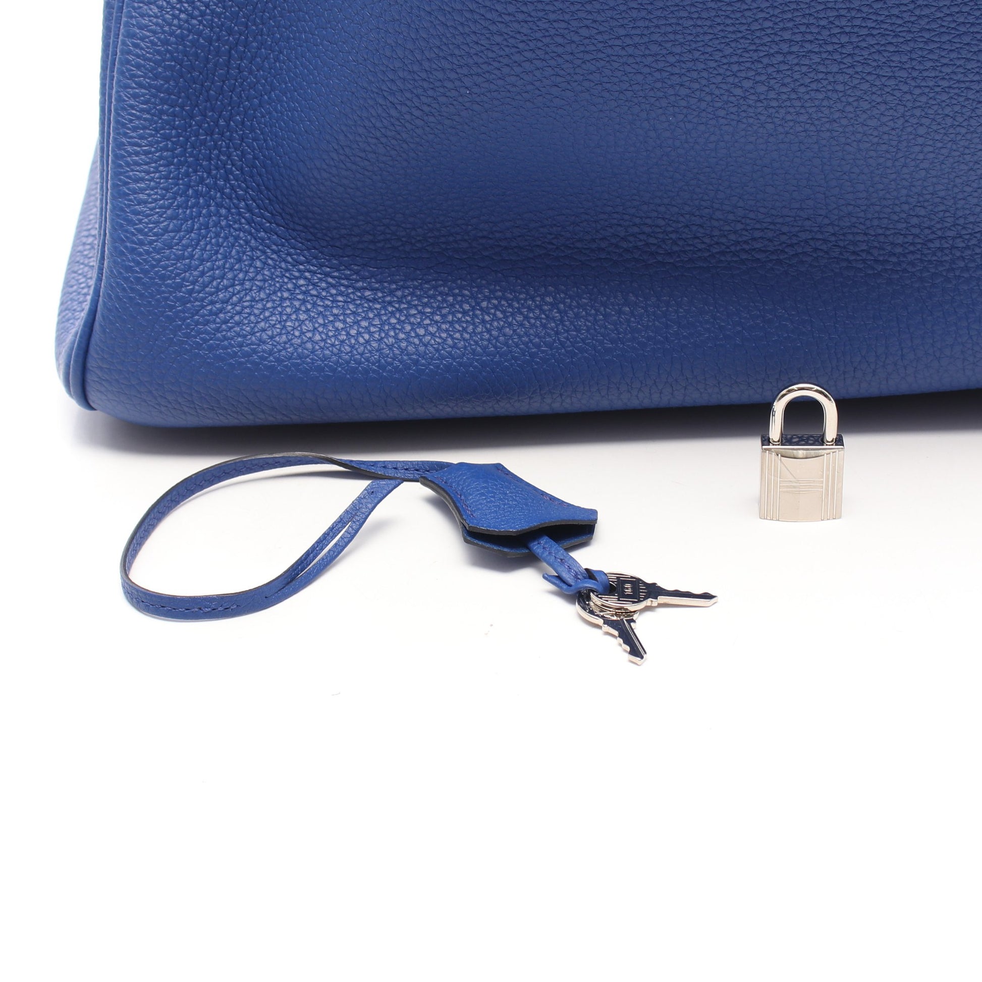 バーキン40 ブルーロワイヤル ハンドバッグ トゴ ブルー シルバー金具 U刻印 エルメス バッグ HERMES
