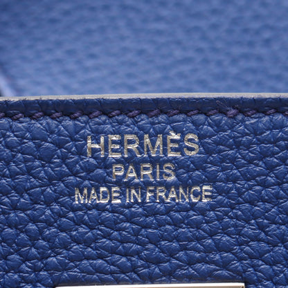 バーキン40 ブルーロワイヤル ハンドバッグ トゴ ブルー シルバー金具 U刻印 エルメス バッグ HERMES