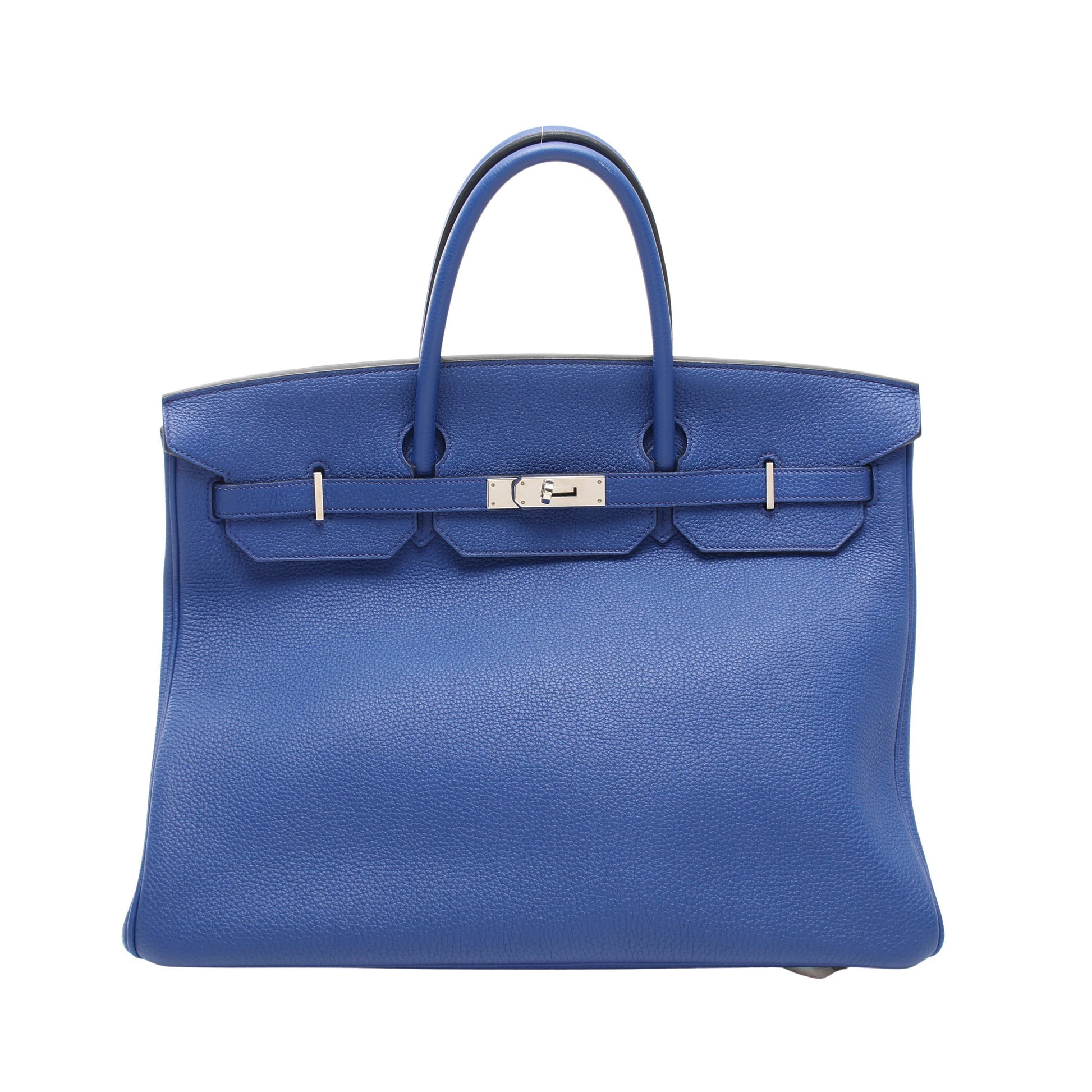 バーキン40 ブルーロワイヤル ハンドバッグ トゴ ブルー シルバー金具 U刻印 エルメス バッグ HERMES