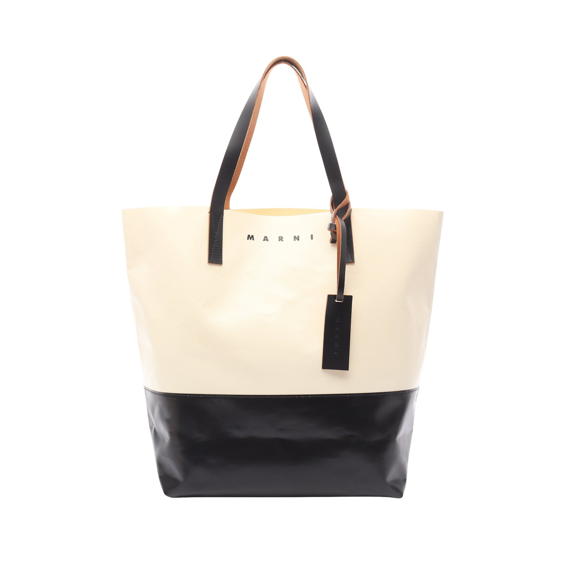 TRIBECA トライベッカ ショルダーバッグ トートバッグ PVC レザー オフホワイト ブラック マルニ バッグ MARNI