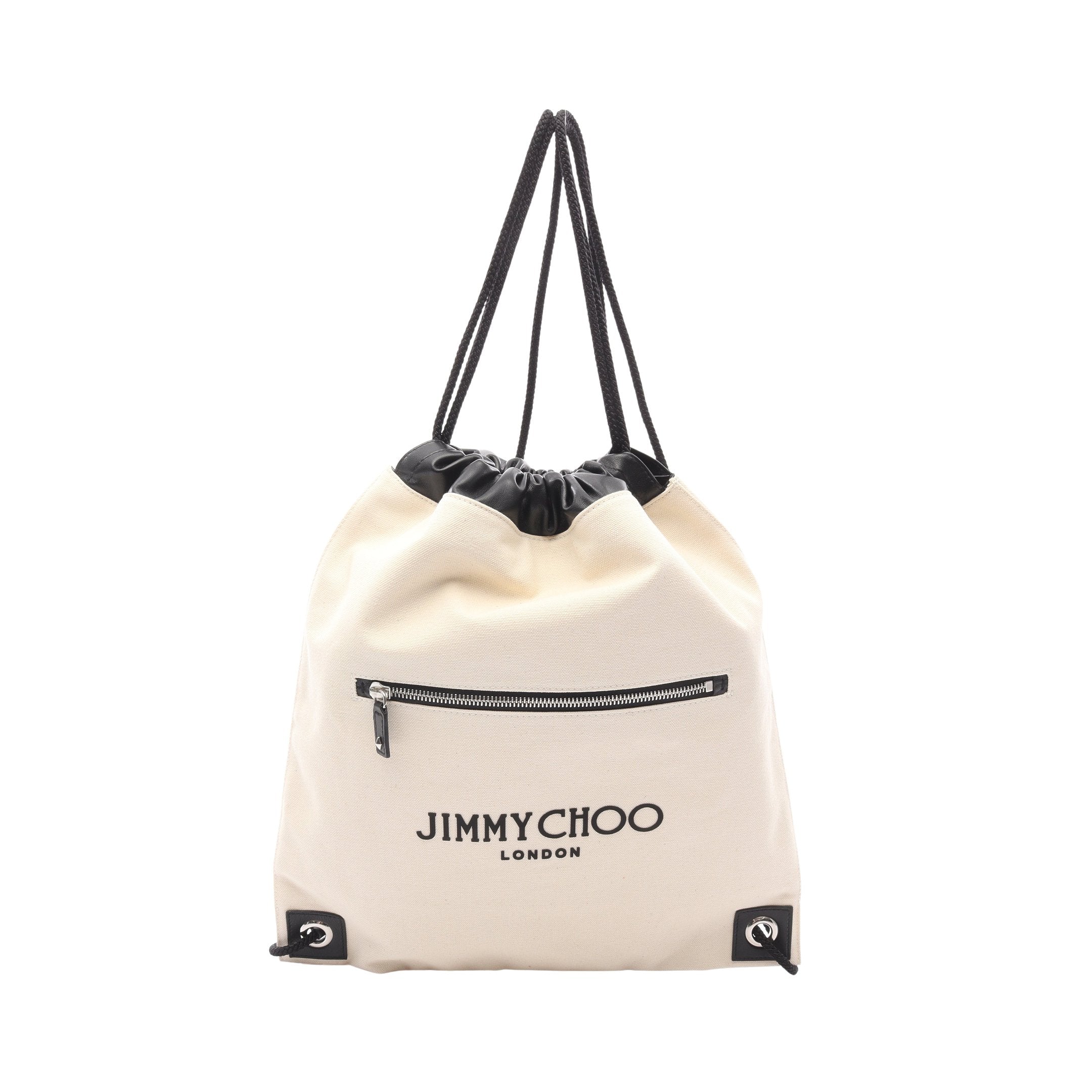 美品 ジミーチュウ リュック ロゴ スター 大容量 A4可 ユニセックス 黒